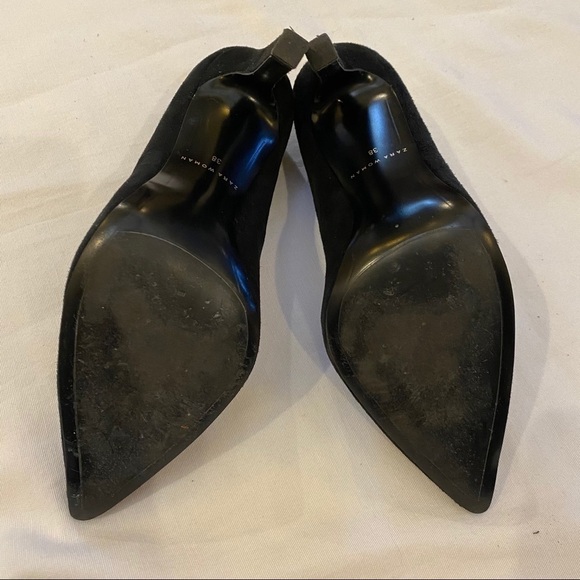 ZARA Black Heels with Gold Size 38 - Picture 8 of 11